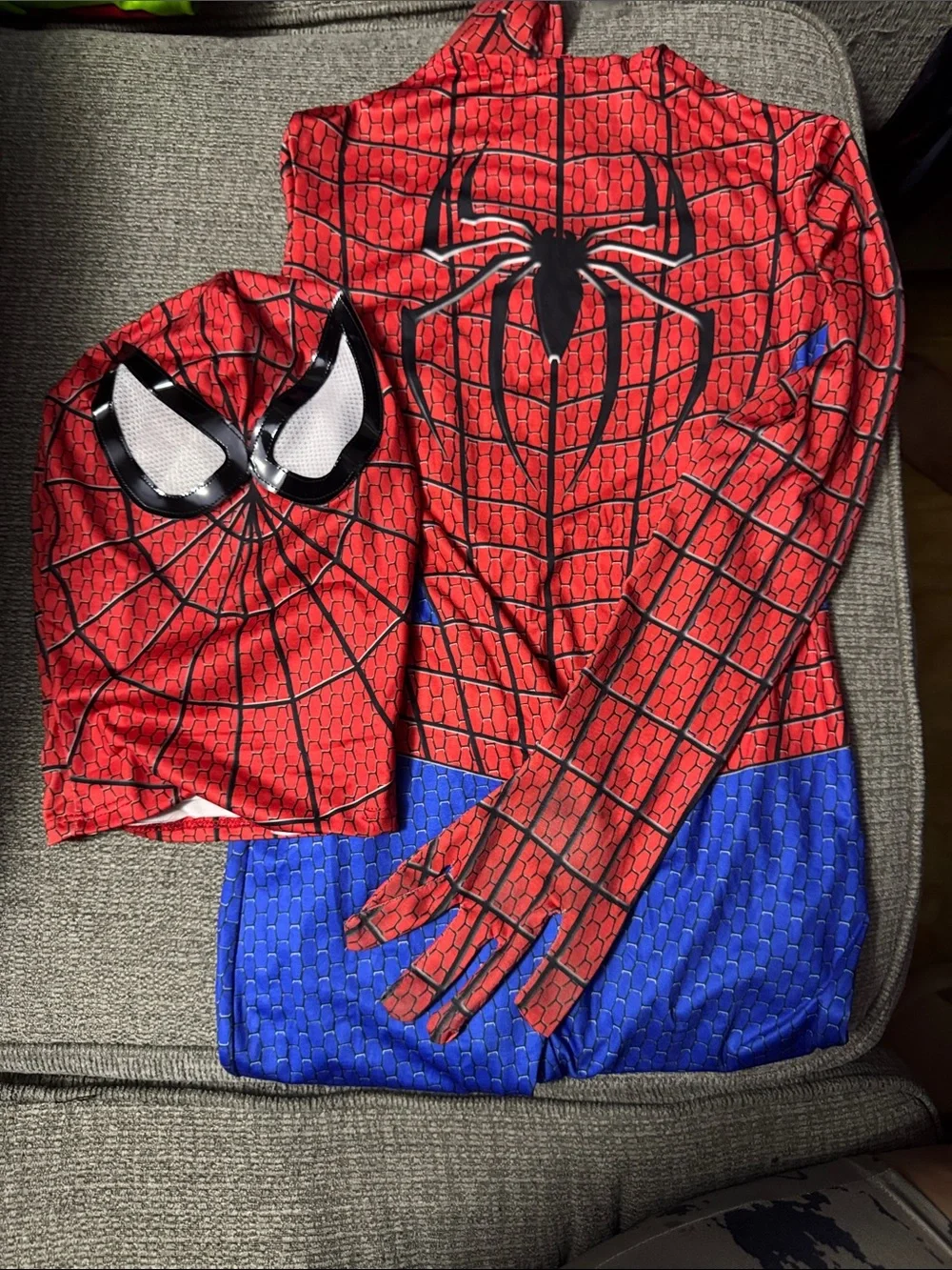 Kids Red & Blue Spider Superhero Costume with Mask